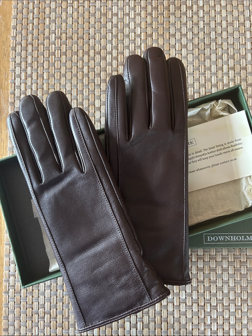 Brown Leather Dress Gloves